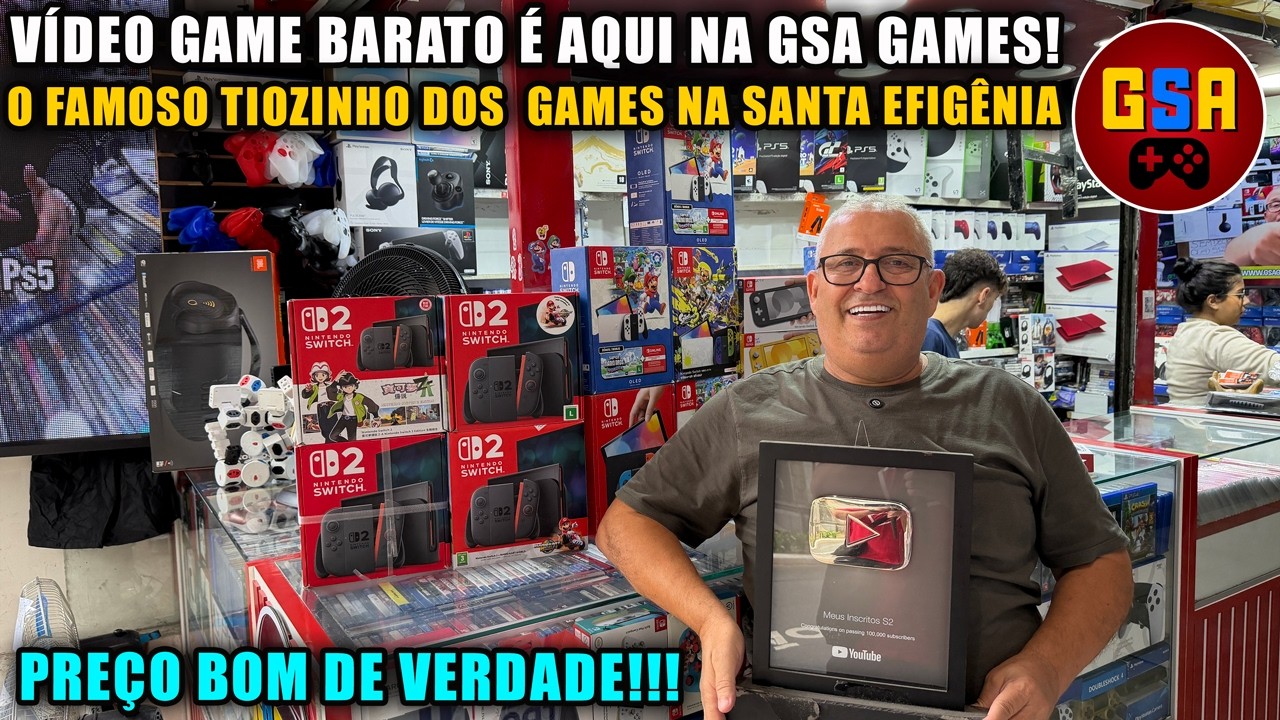 VÍDEO GAME BARATO É AQUI NA GSA GAMES! O FAMOSO TIOZINHO DOS GAMES NA SANTA IFIGÊNIA