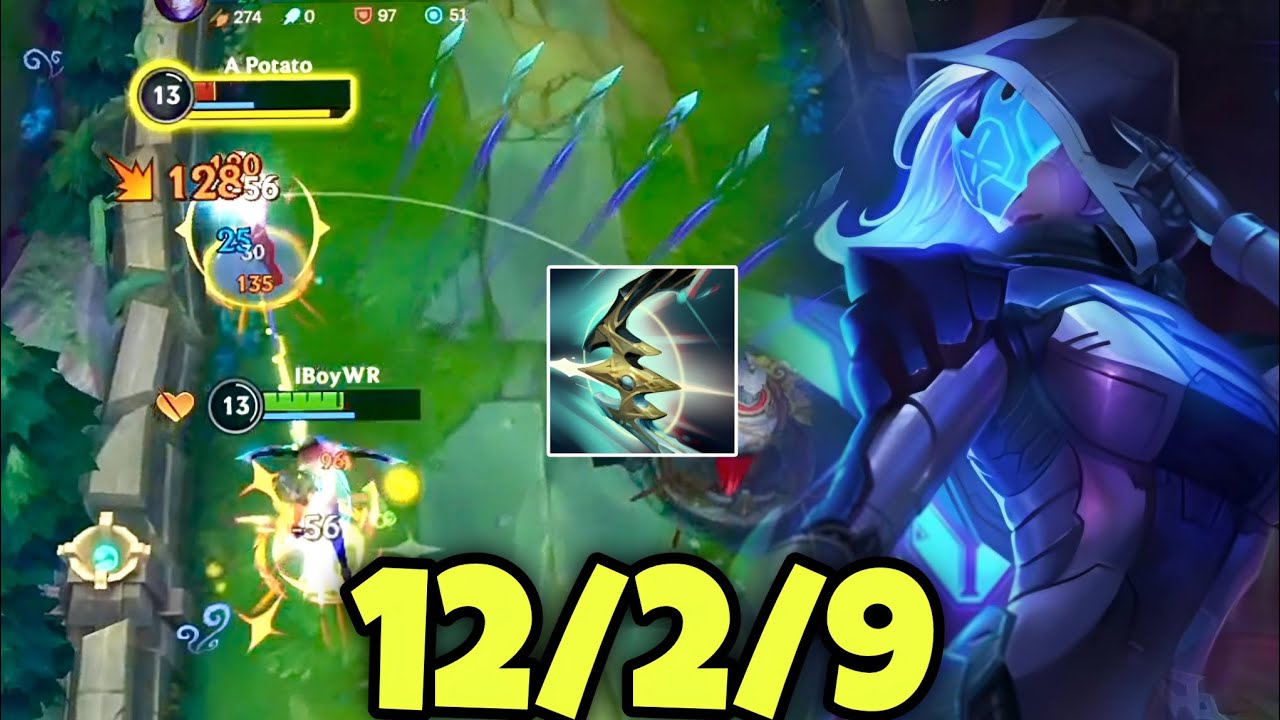 WILD RIFT ADC // THIS ASHE CARRY 1V9 IN PATCH 6.1B WITH THIS BUILD AND RUNES GAMEPLAY!