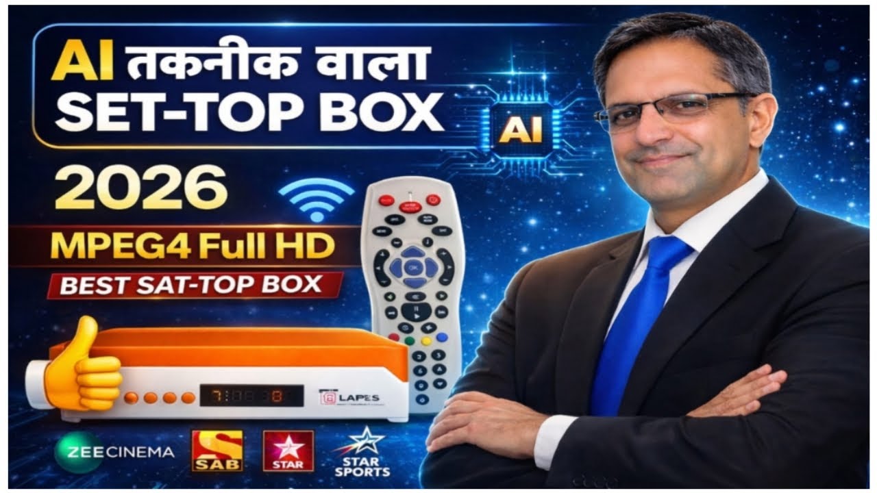 Ai तकनीक वाला Mpeg4 HD Sat Top Box lripldt29dt । Best for dd free dish life Time Free !