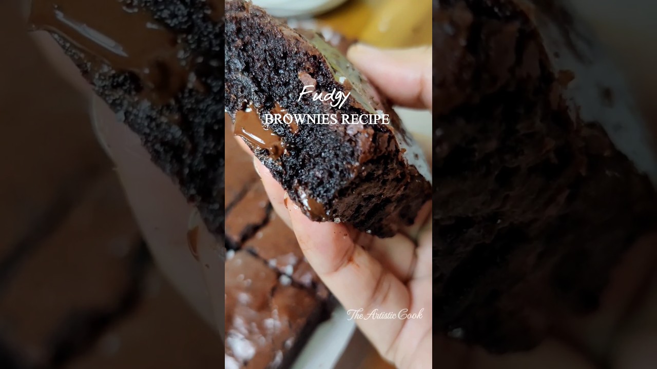 Fudgy Chocolate Brownies Recipe 👆💫😍 #brownie #ytshorts #shorts