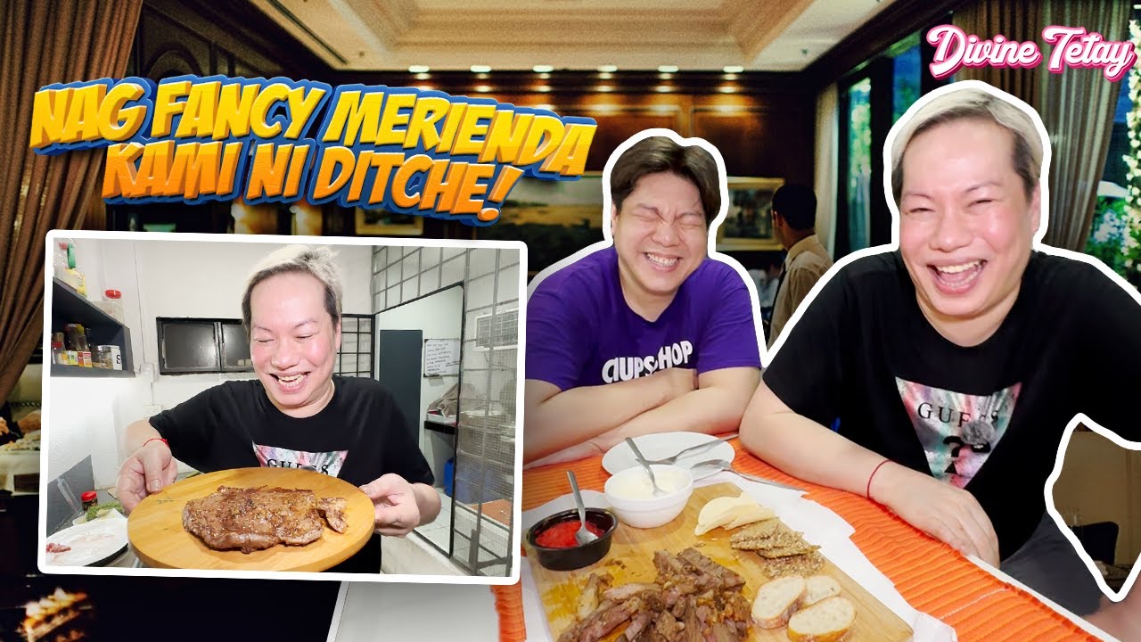 ISANG MAARTENG STEAK AND CAVIAR NA MERIENDA, PARA SA AMING DALAWA! | MC MUAH | DIVINE TETAY