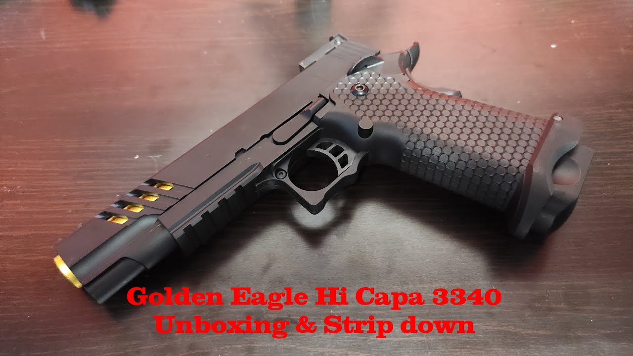 Golden Eagle Hi Capa 3340 Unboxing and Strip Down Airsoft Pistol