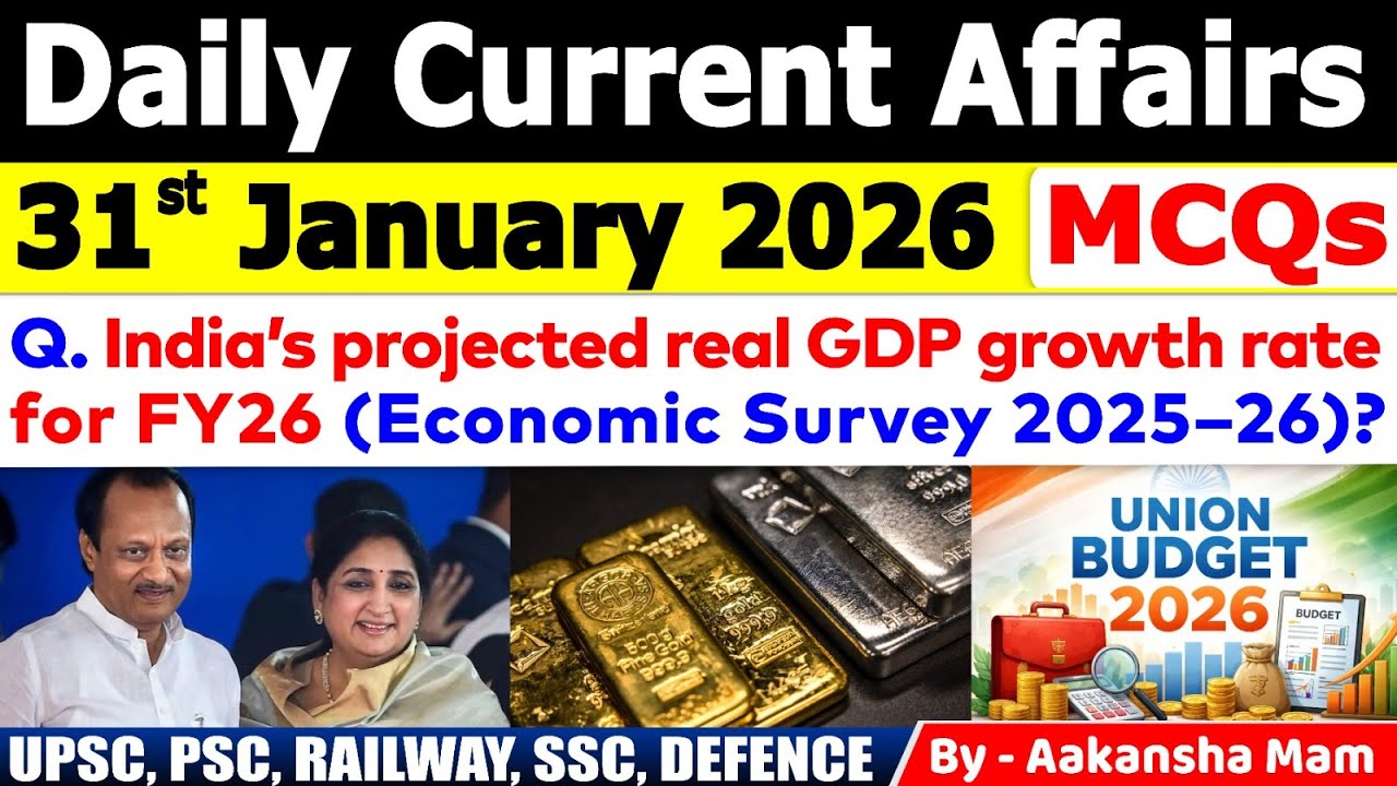 31st January Current Affairs 2026 | Current Affairs Today | Daily Current Affair 2026 