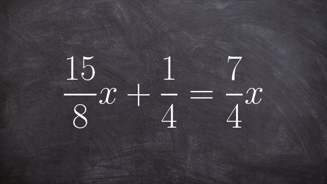 Solving an equation with fraction where your variable is on both sides