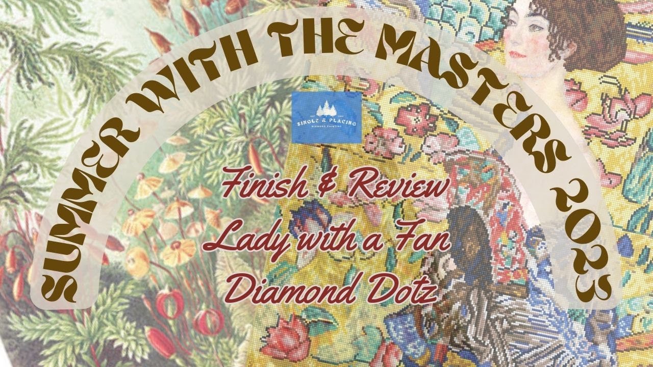 Finish and Review: Lady With A Fan - Gustav Klimt - Diamond Dotz #diamondpainting