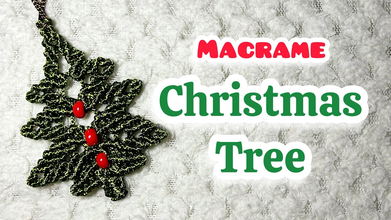 DIY Macrame Tutorial. Елочка макраме✨Рождественские украшения. Для новичков! CHRISTMAS TREE 🎄