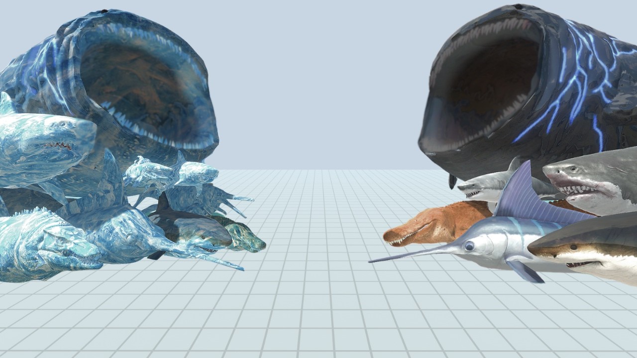 Sea Monsters Fights in Plants Arena | Ice Itself vs Aquatics - Animal Revolt Battle Simulator