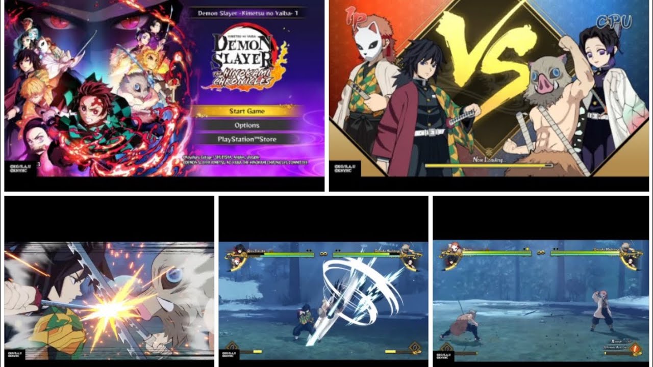 Demon Slayer - Giyu vs Inosuke Gameplay Versus Mode