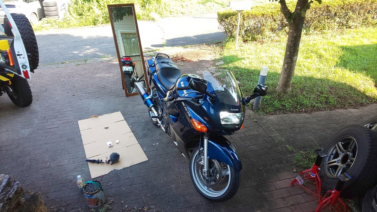 カワサキ ZZR400 リアブレーキランプ調整😄