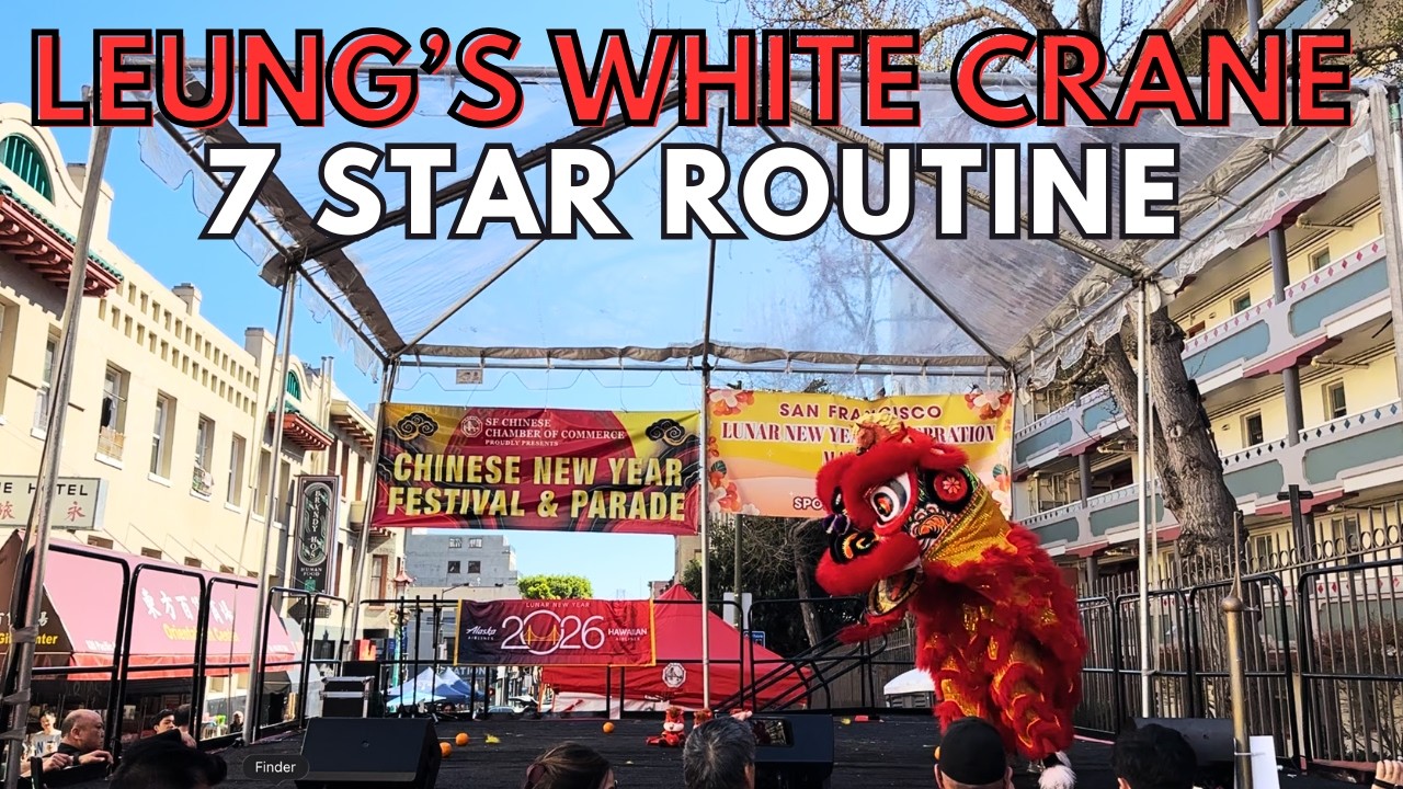 梁馆白鹤龙狮团 Leung’s White Crane 7 Star Lion Dance Routine | 2026 Chinese New Year Community Street Fair
