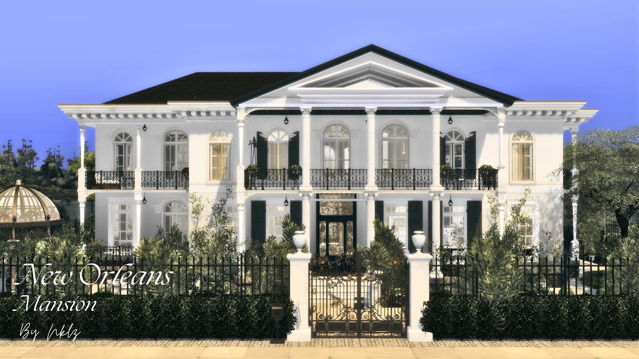 New Orleans Mansion The Witching Hour || Sims 4 || House Tour || CC build (TRAY+CC+LINKS)