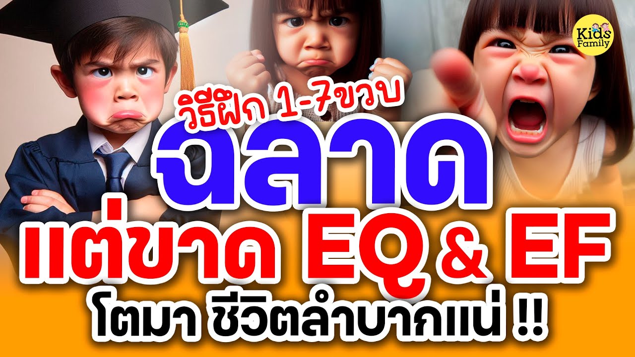 ลูกฉลาดแต่ขาด EQ และ EF ลูกโตมาลำบากแน่! วิธีฝึกลูกใน7ขวบ ! กุญแจความสำเร็จ