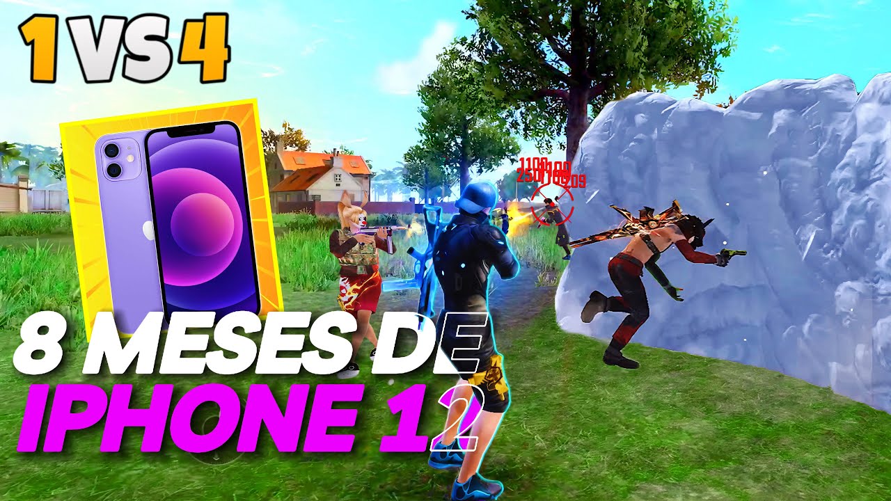 8 MESES JOGANDO NO IPHONE 12 SOLO VS SQUAD!! FREE FIRE MOBILE