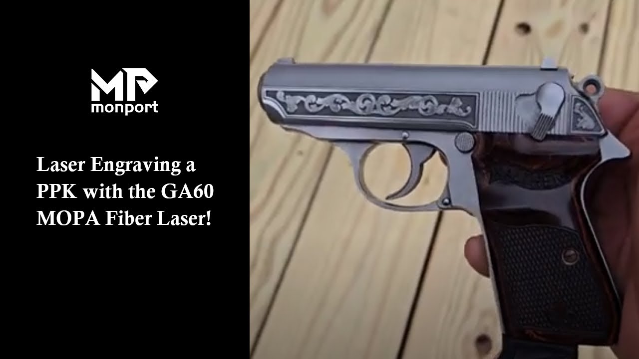 Лазерная гравировка PPK с помощью волоконного лазера GA60 MOPA!