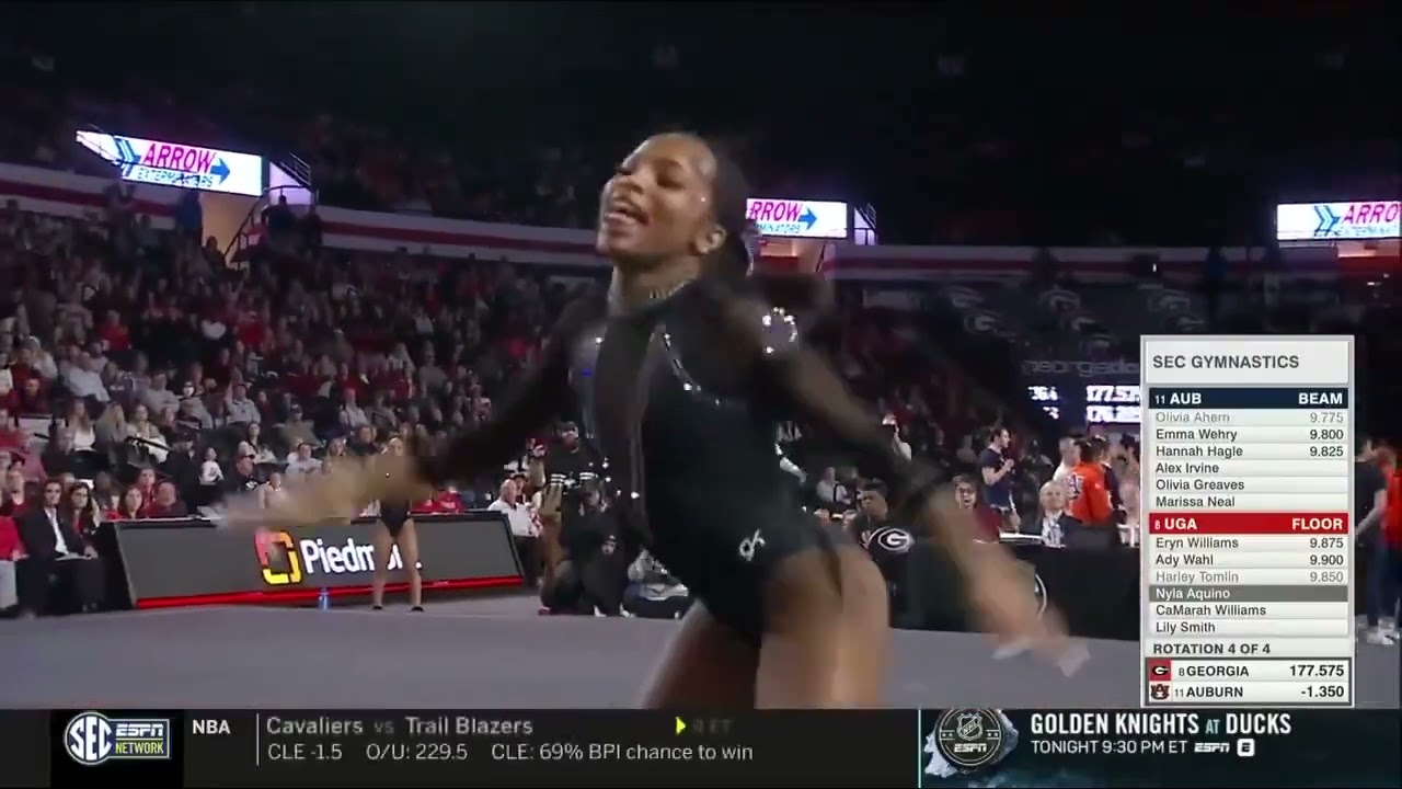 Nyla Aquino 9.875 Floor Georgia vs Auburn 2-1-26