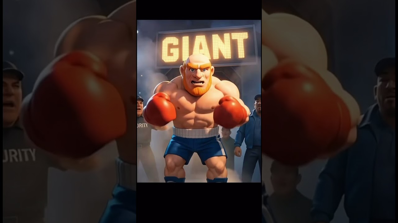 Giant vs hog rider boxing championship #boxing #clashroyale