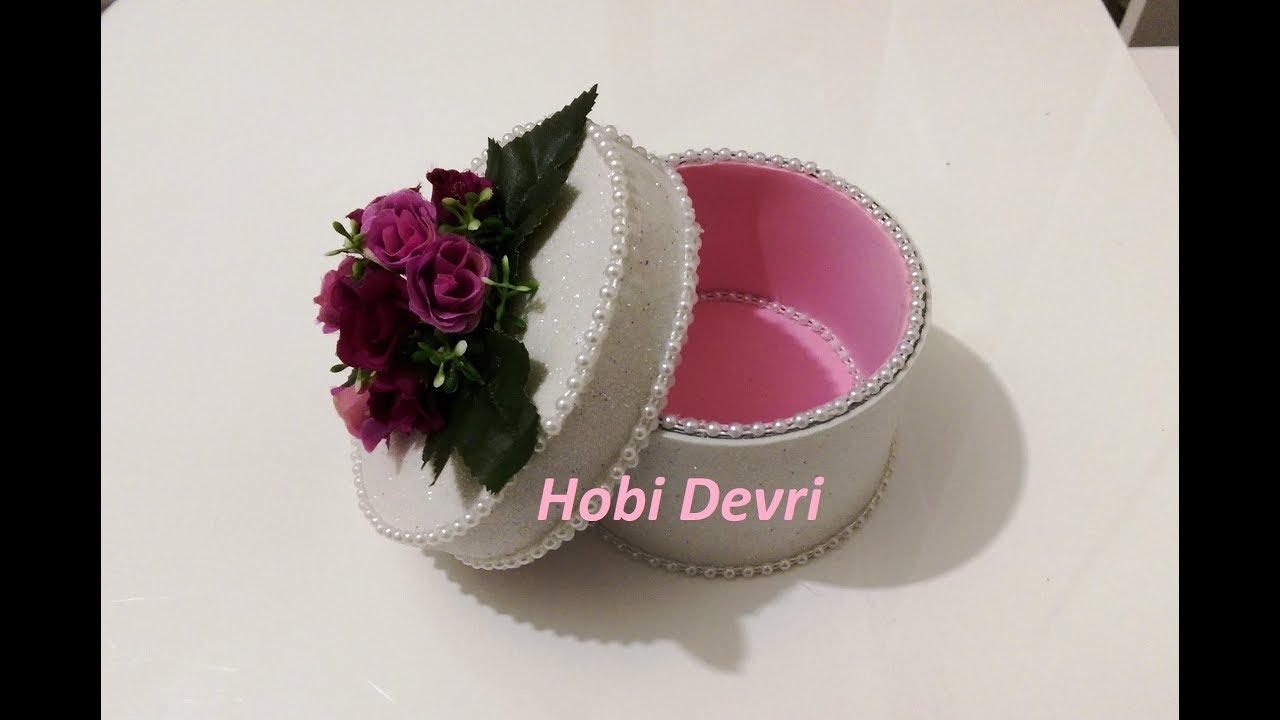 DIY Recycled Tin Can Craft -Teneke Kutudan Takı  Kutusu Yapımı, Kendin Yap, Tesbih Kutusu