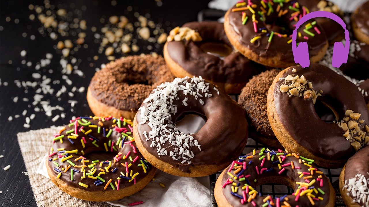 Peanut Butter and Coffee Baked Doughnuts | ASMR Cooking Sounds 4K