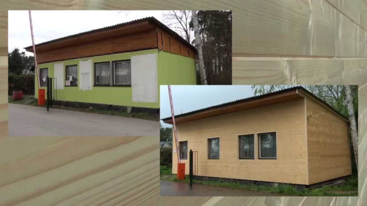 Fasáda ze smrkových palubek SECA - montáž dřevěné fasády na rošt