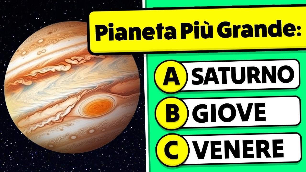🚀 Quanto conosci il SISTEMA SOLARE? 🌌☀️🪐 Quiz di CULTURA GENERALE