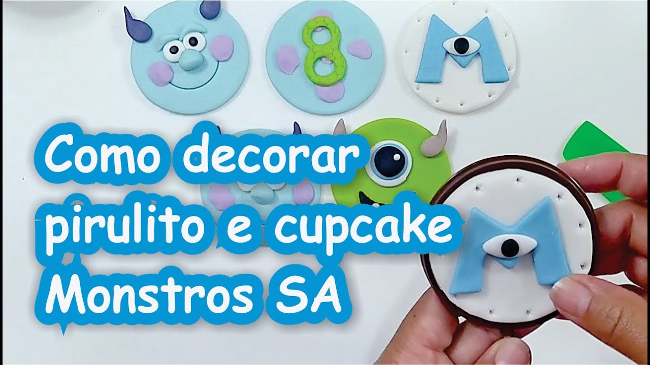 Como decorar pirulito e cupcake - Monstros SA