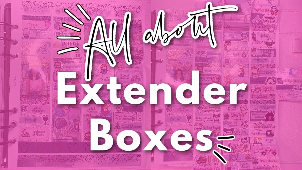 Tutorial: Extender Boxes for Sticker Planning Plus Two Glam Planner Double Box Hacks