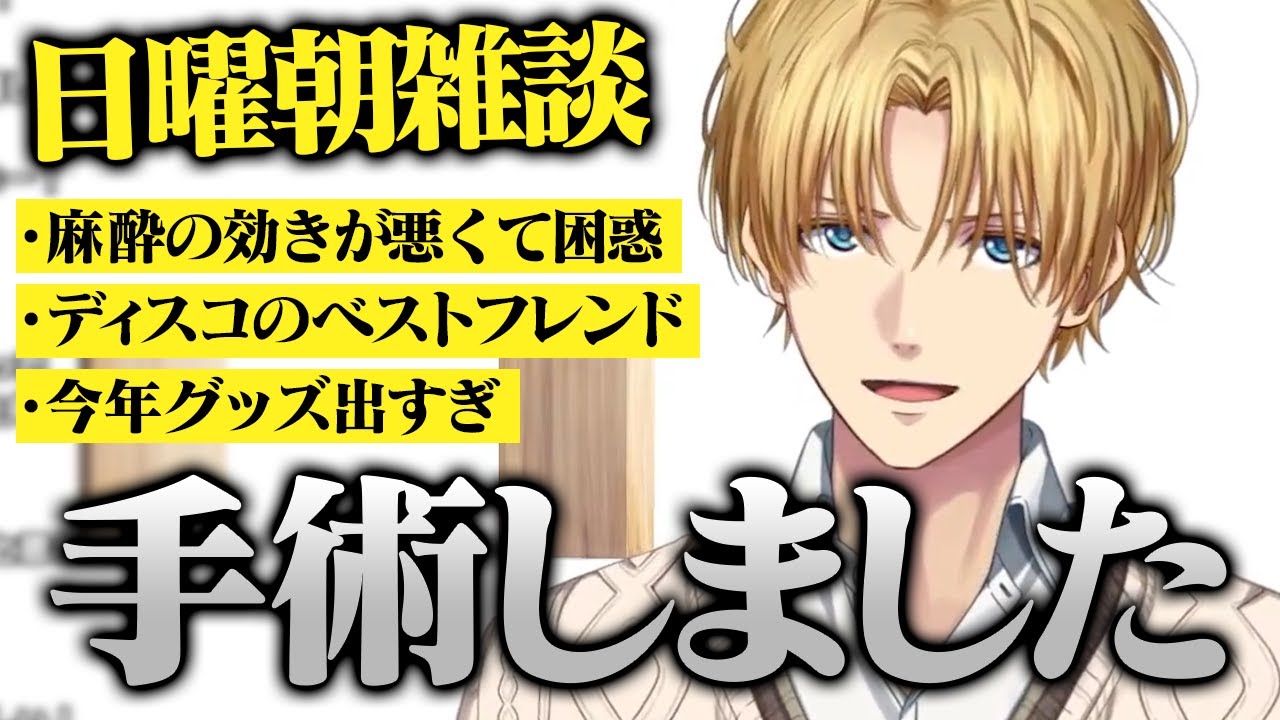 【雑談】前々から話していた手術をしてきたエビオ/自分に笑って痛くなるらしい/今年たくさんグッズが出た話/ディスコのベストフレンド誰だったか【切り抜き/にじさんじ/エクス・アルビオ】