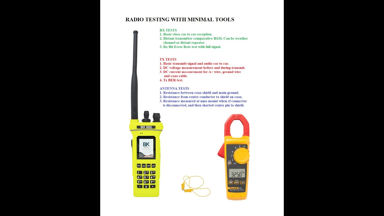 Mobile Radio Field Checkout Using Minimal Tools