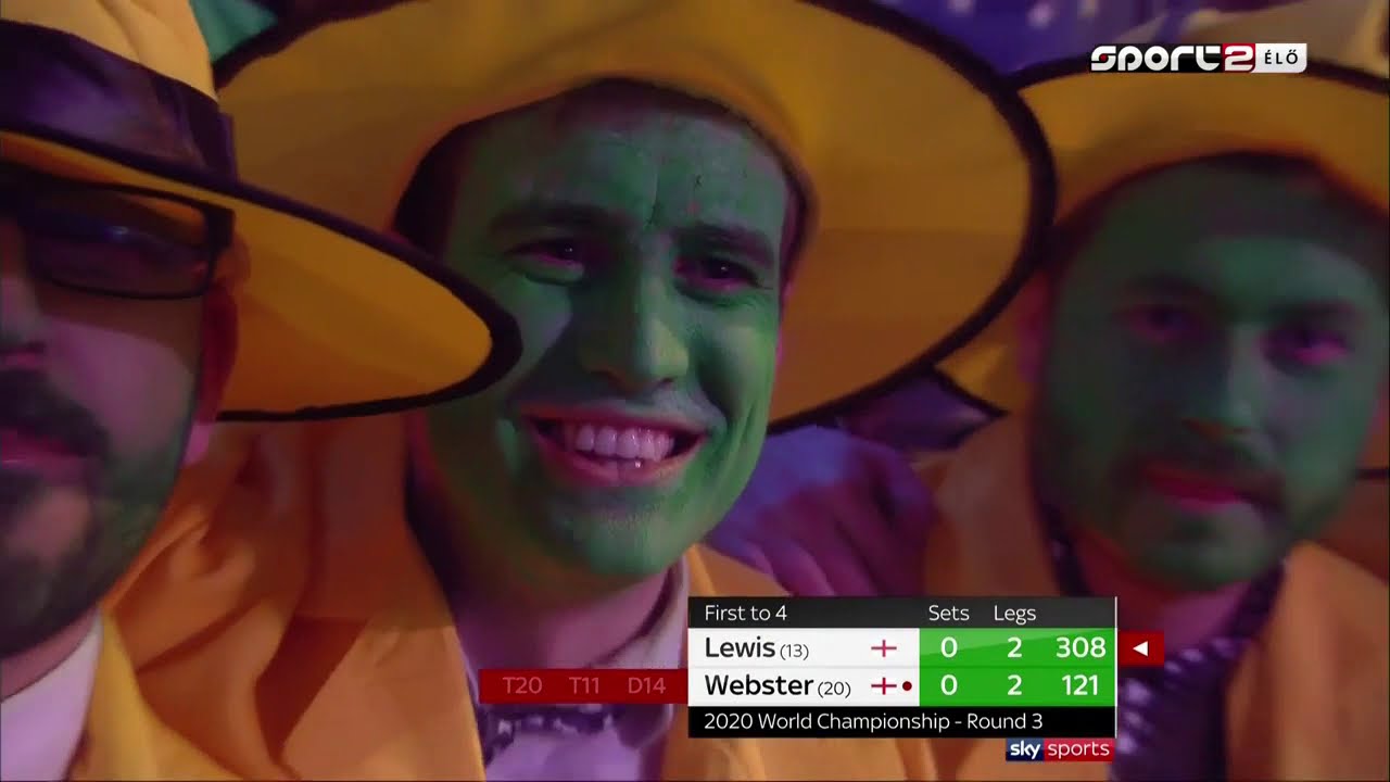72) Adrian Lewis vs  Darren Webster 2020 PDC World Darts Championship  2019.12.23 Round 3