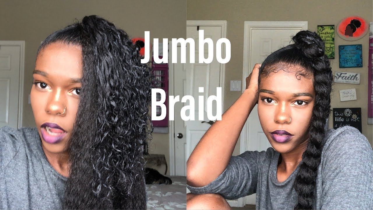 Jumbo Braid ponytail With Kanekalon Hair  | Natural Hair