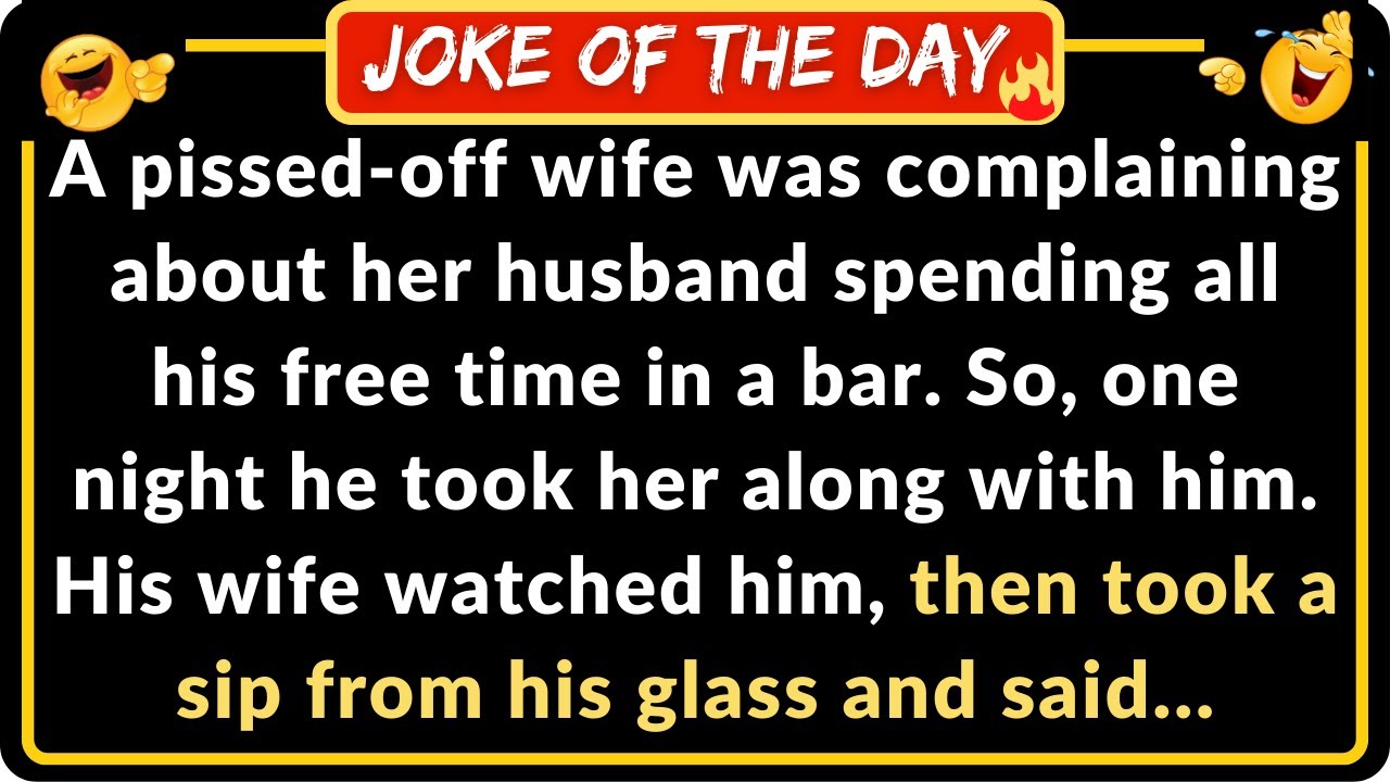 He took his wife with him to the bar - (FUNNY CLEAN JOKE) | Funny Short Jokes 2023