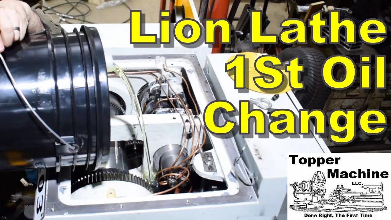 A Look Inside the Headstock and Break-In Oil Change on the Lion 23MT Lathe