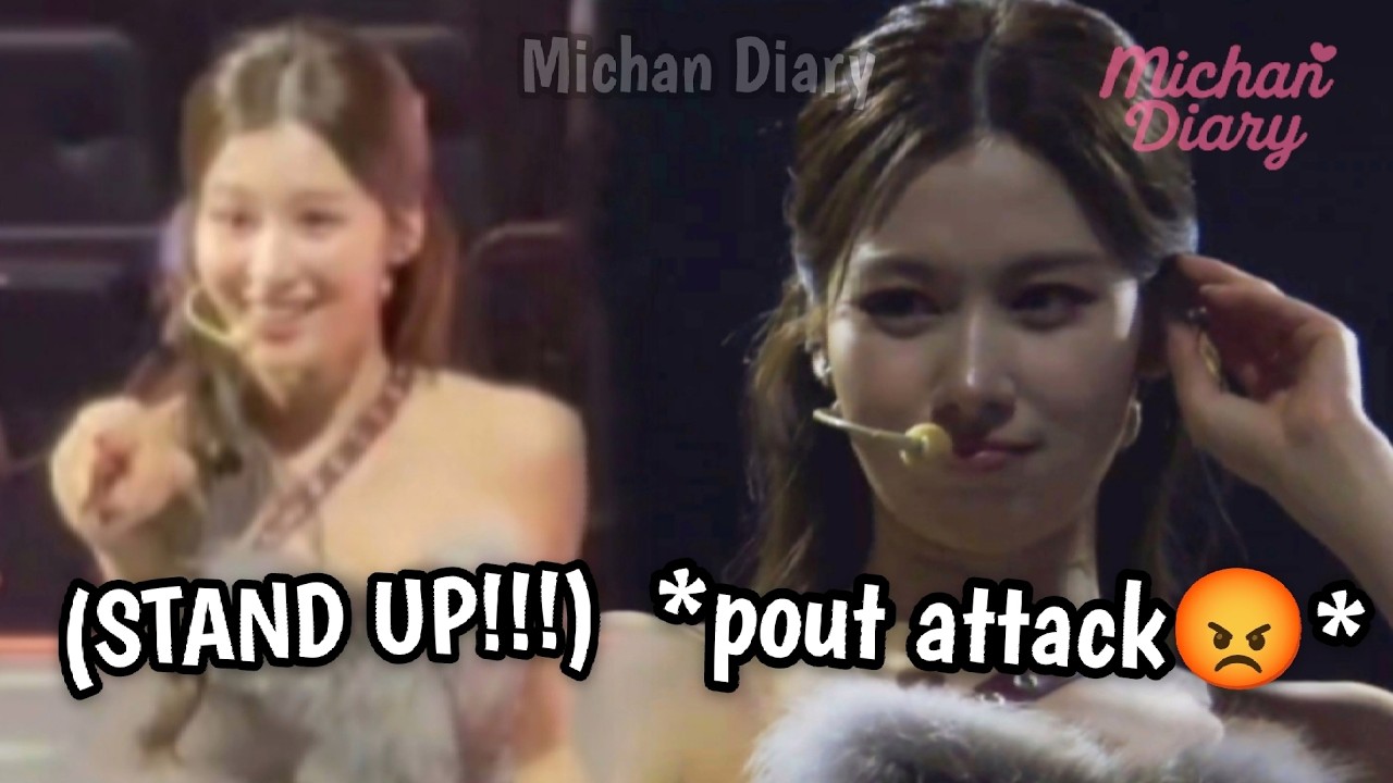 sana *calls out* once who don't stand up even after she tells them to