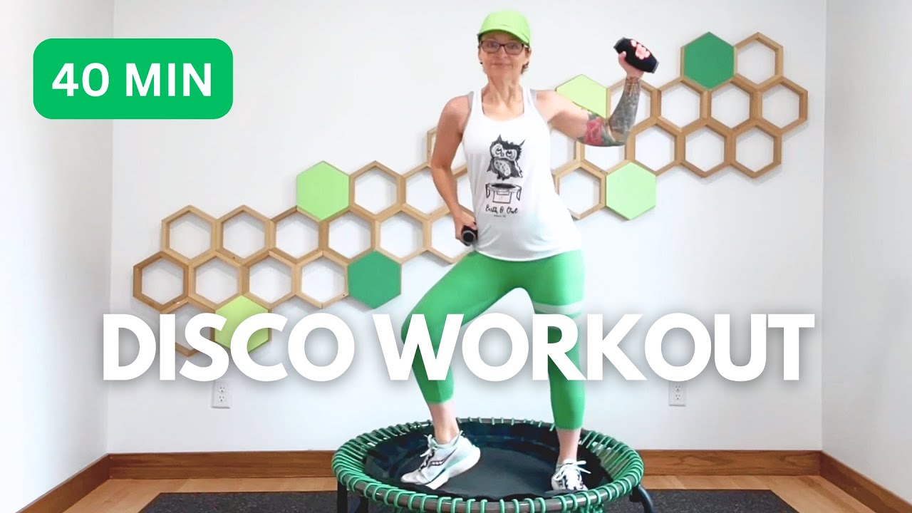 40 Minute Disco Rebounder Workout | Low Impact Mini Trampoline Fitness at 120 BPM