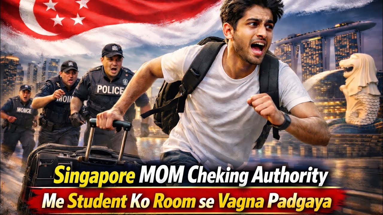 MOM Raid in Singapore 😱 Student Room Se Bhaag Gaya | Shocking Reality !