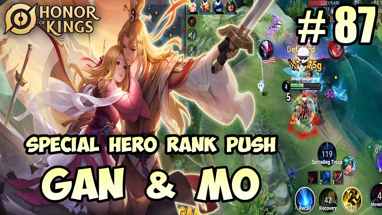 Gan & Mo Mid Lane/Mage Special Hero Rank Push | Pro Gameplay #87 - Honor of Kings (HOK)