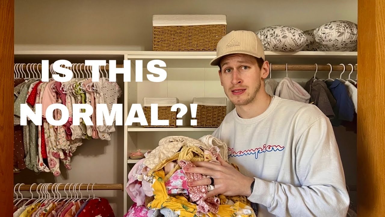 Organizing Our Baby Girl’s Nursery Closet (First Time Dad Reaction)