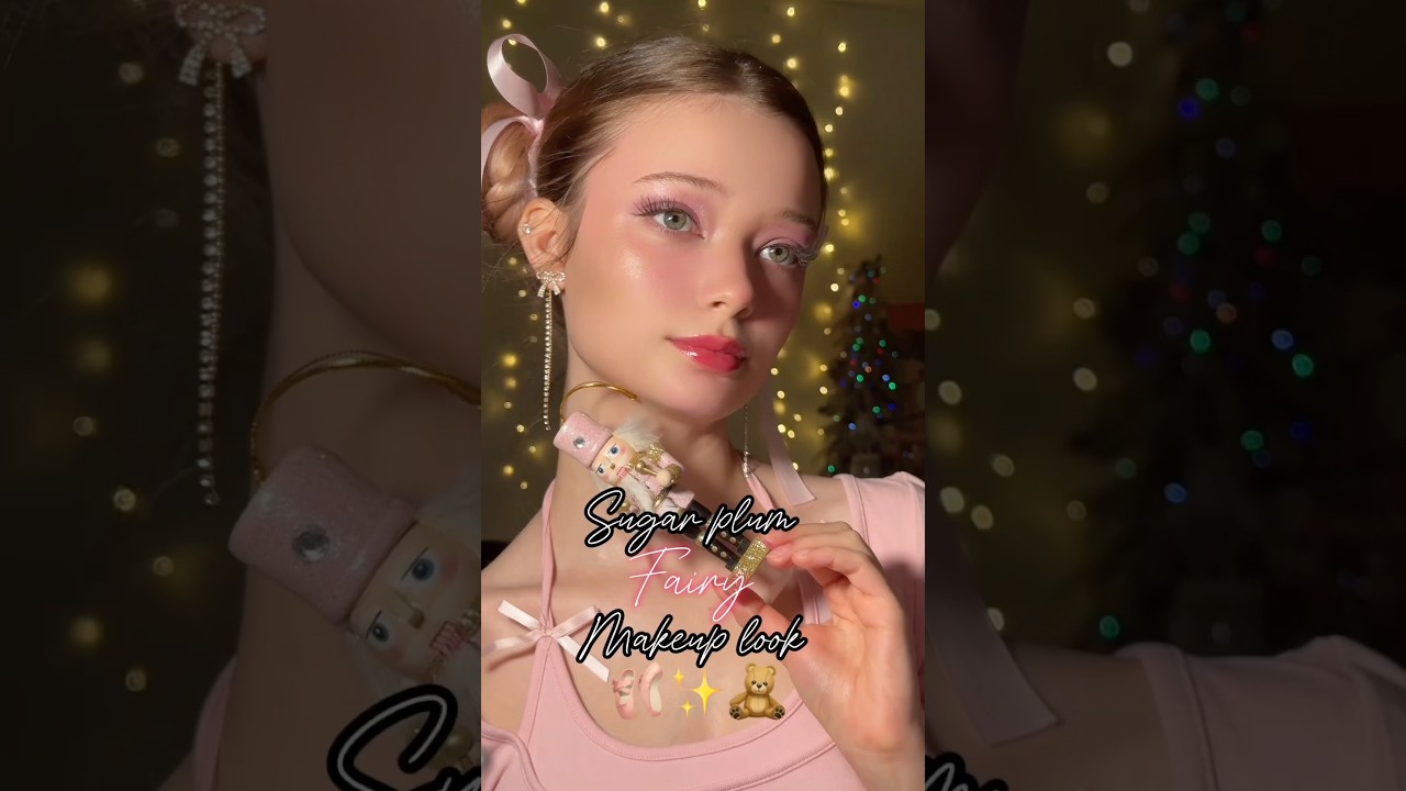 Sugarplum fairy makeup 🩰🎀✨ #makeup #fairymakeup #pinkmakeup #sugarplum