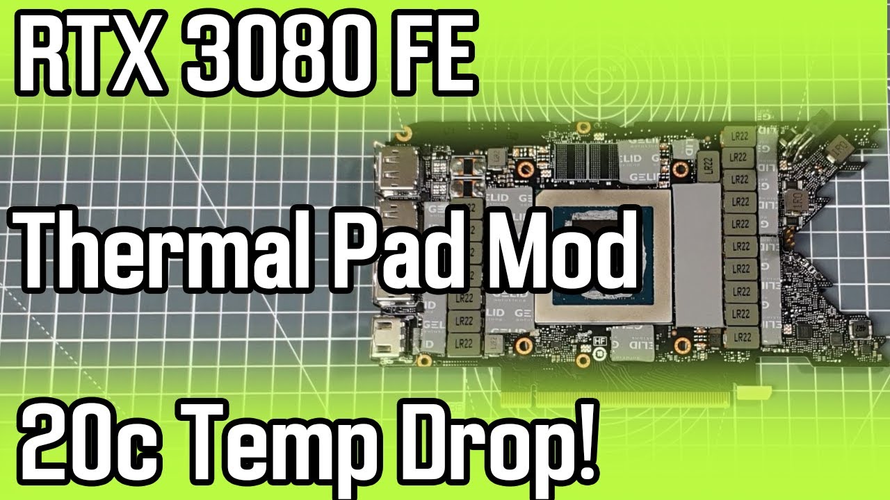 Nvidia RTX 3080FE Thermal Pad Mod - Reduce Memory Temps!