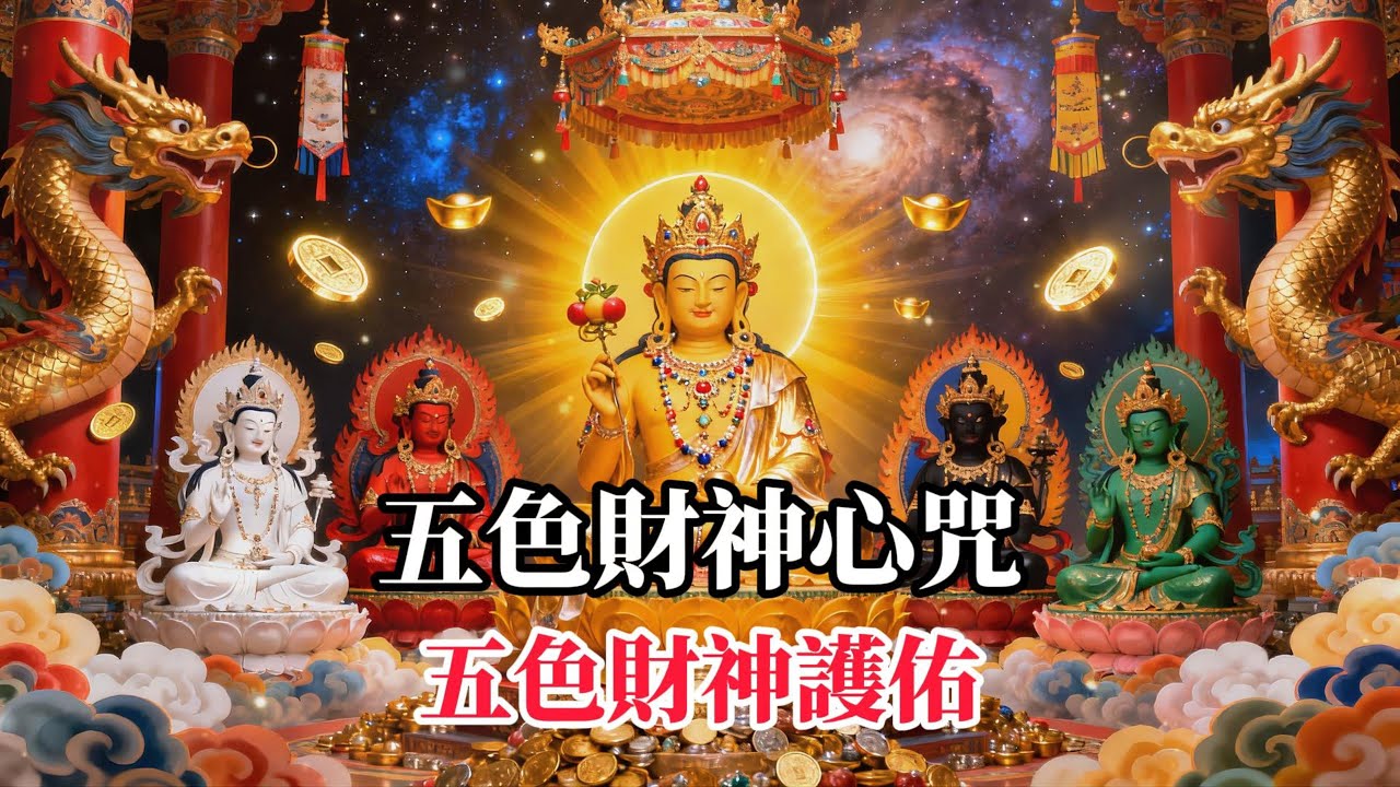 五色財神心咒 五色財神力，增長無盡善業，成就圓滿財富，正財偏財，福德招引，讓您的努力，獲得倍數回報
