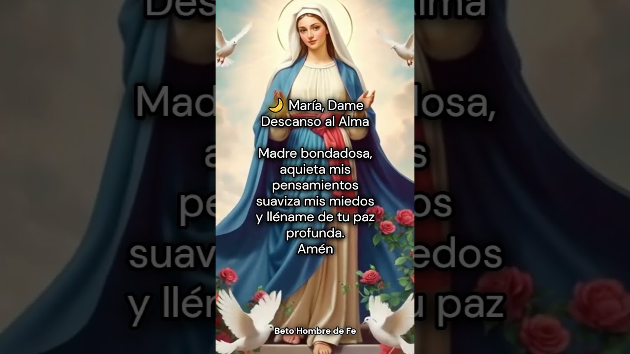 La paz de María abraza el alma cansada. 🌙 