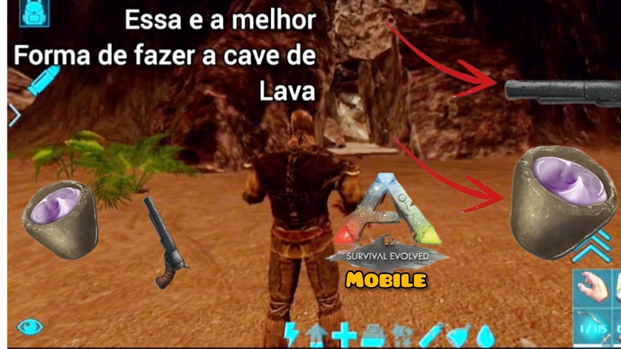 ESSA E A MELHOR FORMA DE FAZER A CAVE DE LAVA (Ark Mobile)