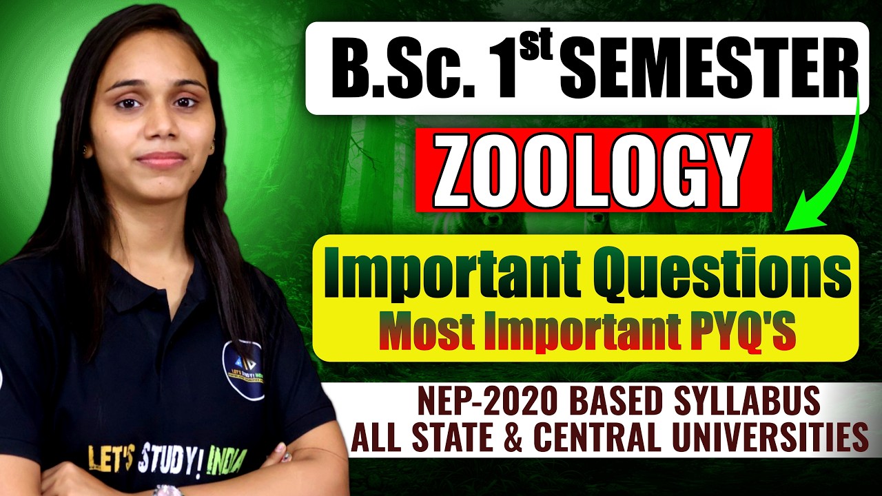 Important Questions Of B.Sc. Zoology 1st Semester | Nayanima Ma'am |