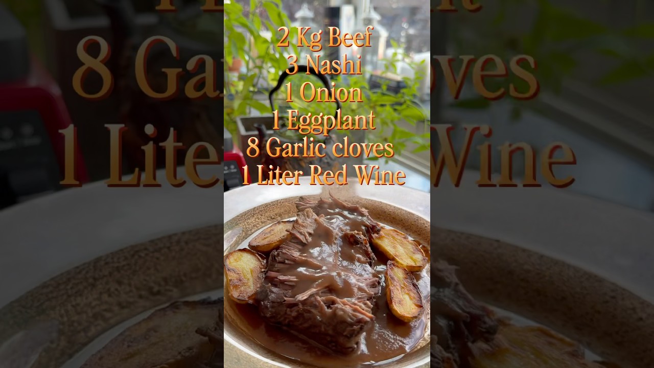 Beef in a Nashi Red Wine Sauce 