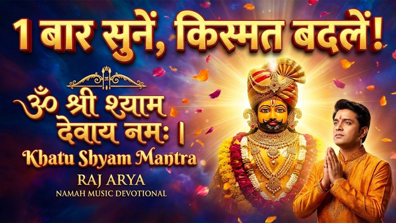1 बार सुन लिया तो किस्मत बदल जाएगी | ॐ श्री श्याम देवाय नमः 108 Times | Khatu Shyam Mantra