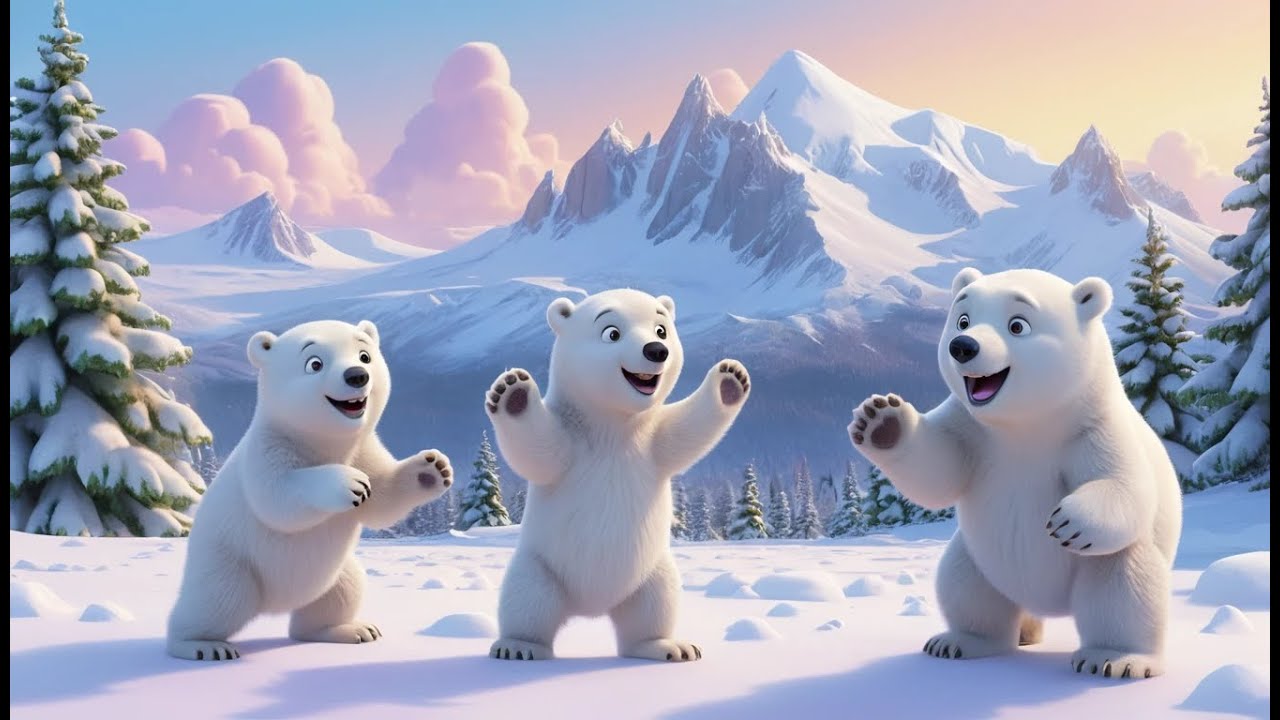 Five Little Polar Bears Stomp Stomp Stomp | Arctic Animals & Counting Song