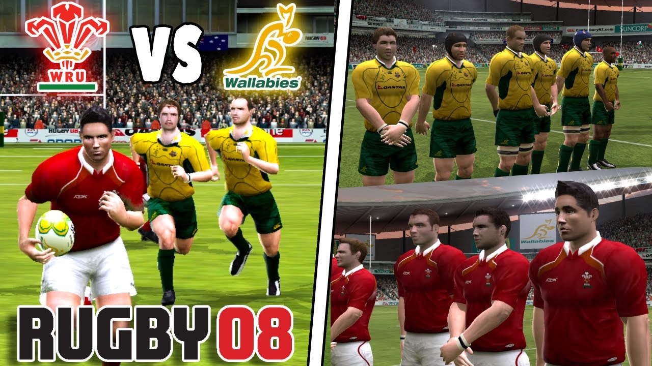 WALES vs AUSTRALIA - Rugby Summer Internationals - Rugby 08 Gameplay and Commentary