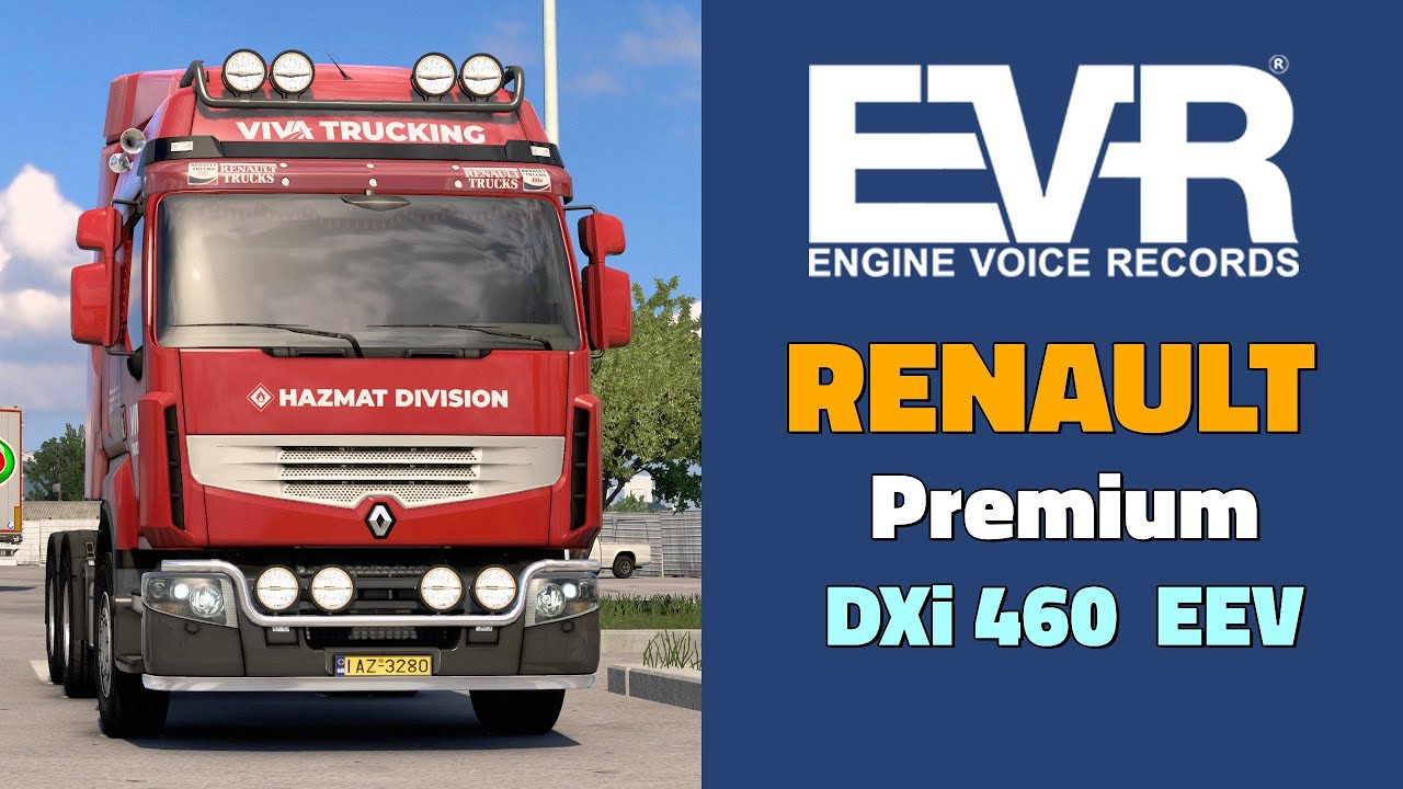 ETS2 ★ SFX RENAULT Premium DXi460 EEV 2011 (by Engine Voice Records) ★ Euro Truck Simulator 2 QHD