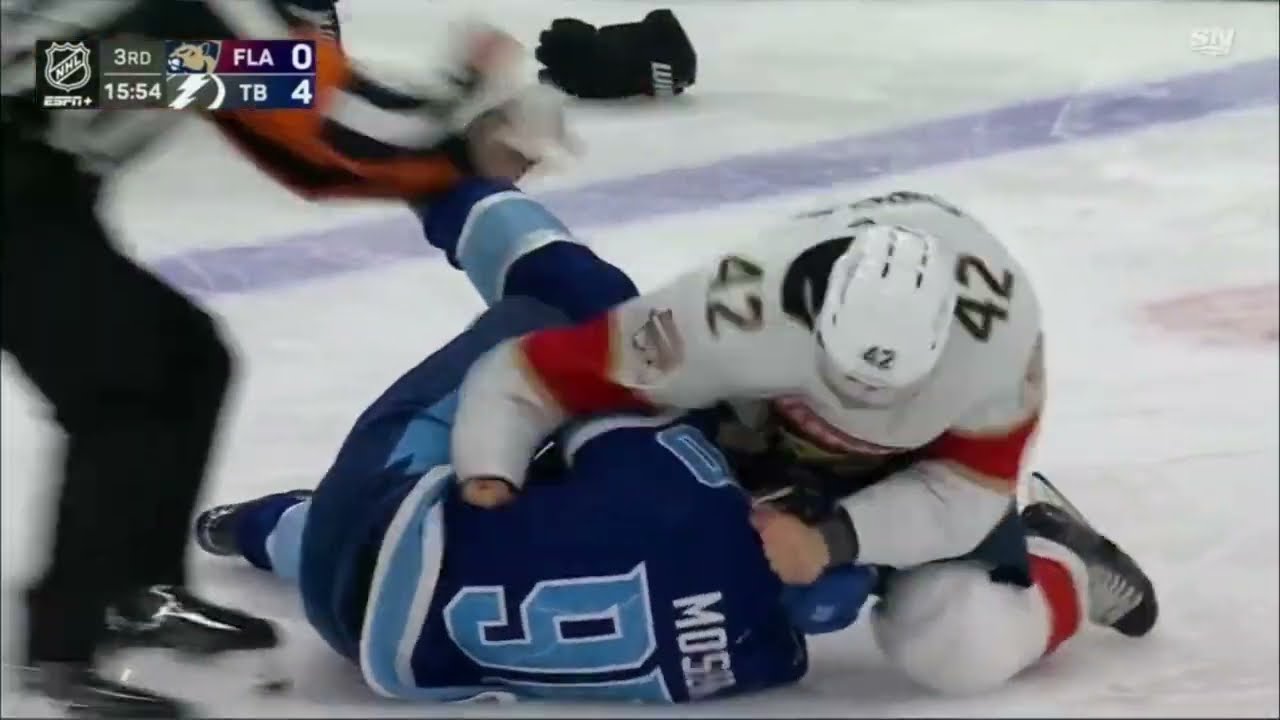 Massive Scrum Ensues After Matthew Tkachuk Dumps Nikita Kucherov