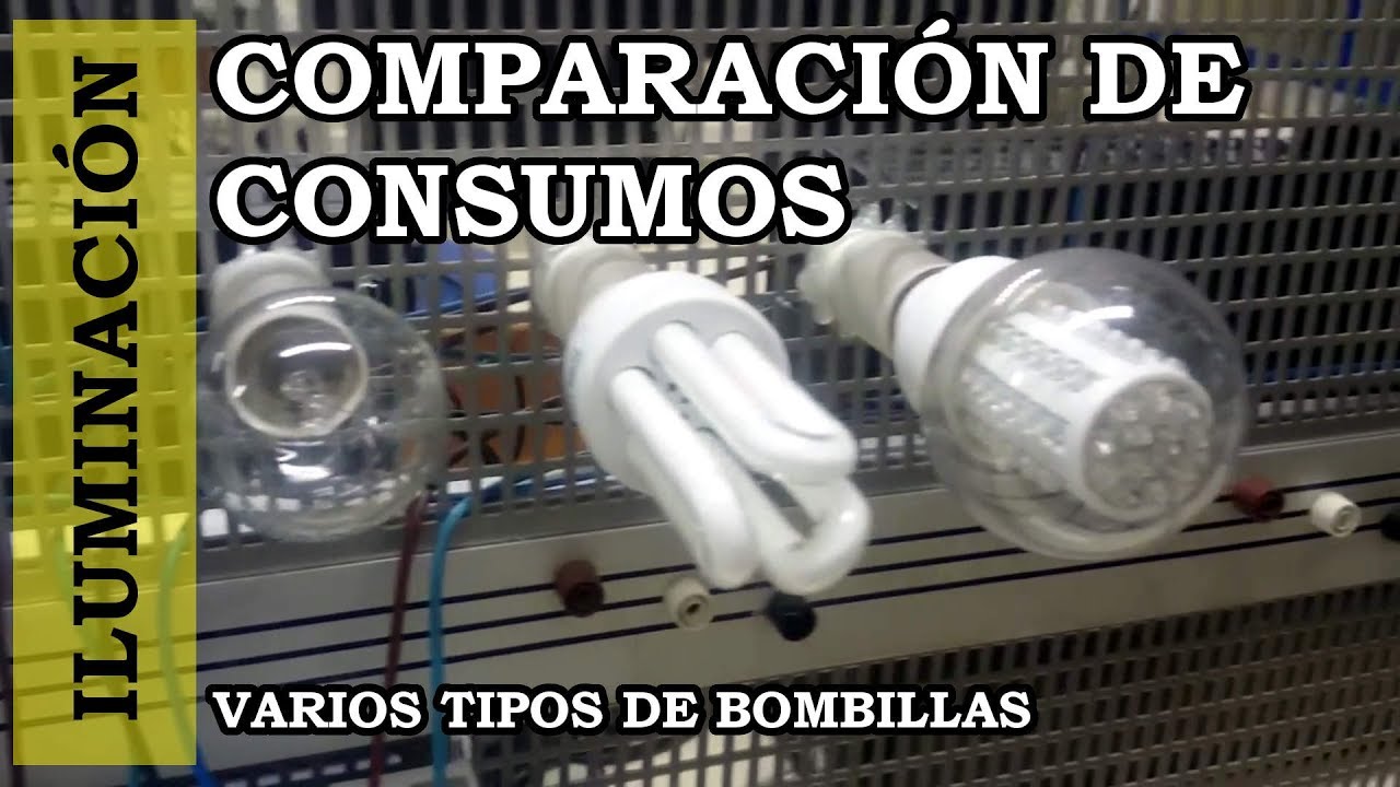 Comparar consumo de varias bombillas. ¿Cuál es mejor? Eficiencia energética. 024
